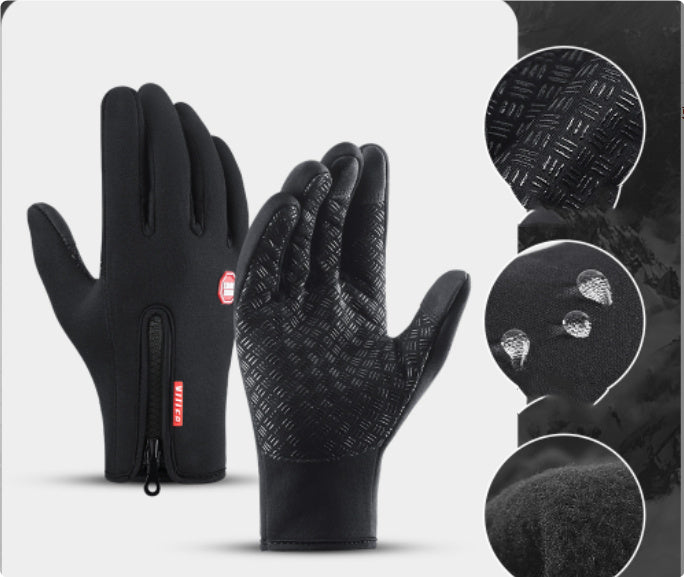 Waterproof Winter Motorcycle Gloves – Touch Screen Riding & Sports Fleece Gloves